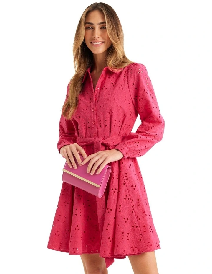 New π Review Ivy Broderie π Shirtdress In Raspberry π€© 4 New π Review Ivy Broderie π Shirtdress In Raspberry π€© - Image 2