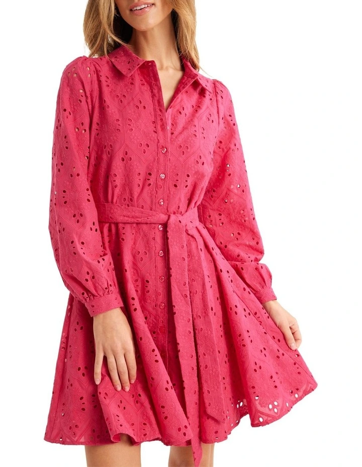 New π Review Ivy Broderie π Shirtdress In Raspberry π€© 5 New π Review Ivy Broderie π Shirtdress In Raspberry π€© - Image 3