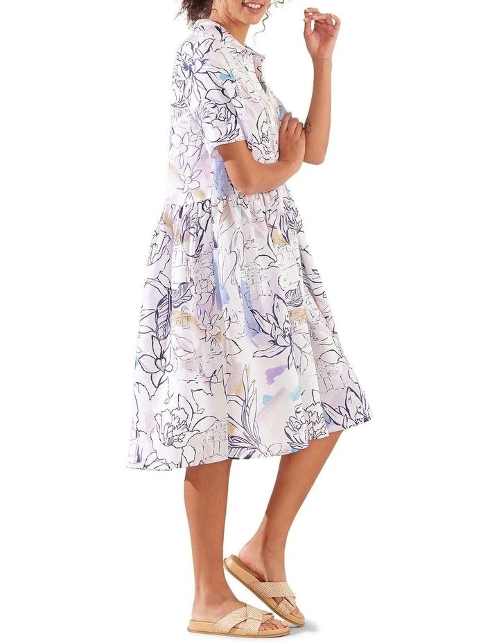 Buy β Yarra Trail Journey Print π Dress Line In White β 5 Buy β Yarra Trail Journey Print π Dress Line In White β - Image 3