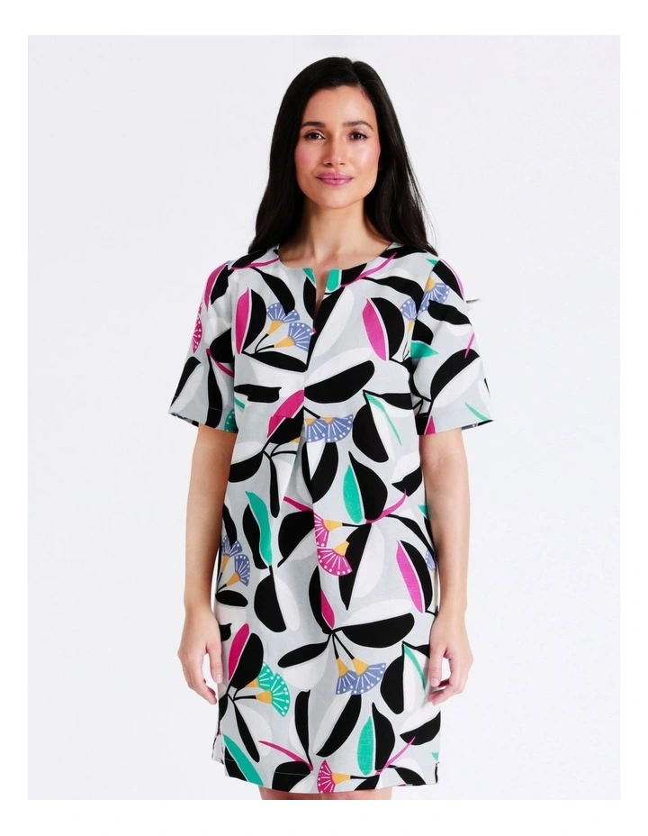 Hot Sale ✔️ Regatta European Linen Blend Short Sleeve 👗 Dress With Pockets Grey Floral 👍 4 Hot Sale ✔️ Regatta European Linen Blend Short Sleeve 👗 Dress With Pockets Grey Floral 👍 - Image 2