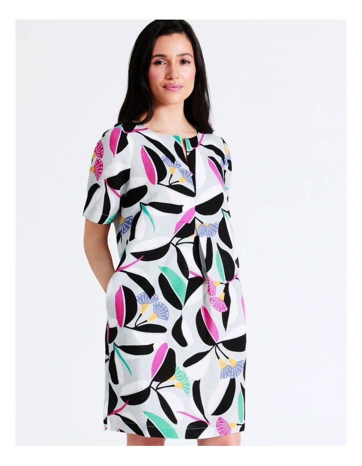 Hot Sale ✔️ Regatta European Linen Blend Short Sleeve 👗 Dress With Pockets Grey Floral 👍 6 Hot Sale ✔️ Regatta European Linen Blend Short Sleeve 👗 Dress With Pockets Grey Floral 👍 - Image 4