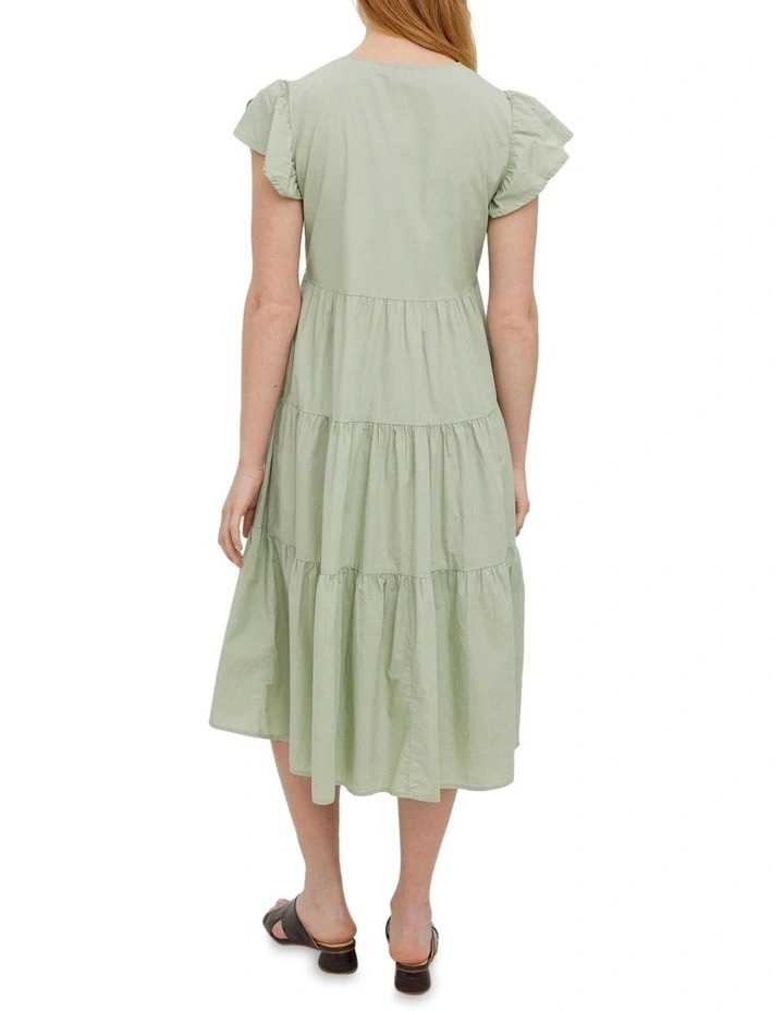 Cheap π Vero Moda Jarlotte Cotton Slit π Dress In Desert Sage π₯ 4 Cheap π Vero Moda Jarlotte Cotton Slit π Dress In Desert Sage π₯ - Image 2