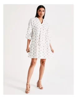 Promo π Vero Moda Nibi 3/4 Knee π Dress In Snow White π