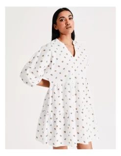 Promo 👏 Vero Moda Nibi 3/4 Knee 👗 Dress In Snow White 🛒 -Sweetheart Sales Store unnamed file 561