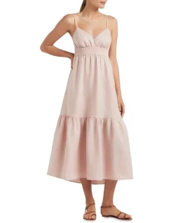 Outlet π₯° French Connection Linen Shirred Cut Out π Dress β