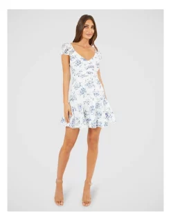 Best Sale ✔️ Pilgrim Jupiter Mini 👗 Dress In White/Blue 🌟 -Sweetheart Sales Store unnamed file 599