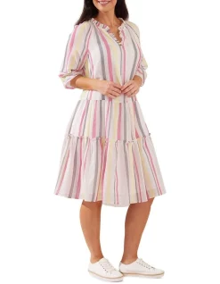 Flash Sale 💯 Yarra Trail Vivid Stripe 👗 Dress In Multi 🛒 -Sweetheart Sales Store unnamed file 607