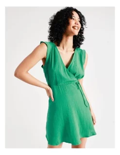 Best deal 😍 Vero Moda Natali Sleeveless Cotton 👗 Dress In Holly Green 🎁 -Sweetheart Sales Store unnamed file 631