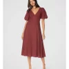 Budget 😉 Pilgrim Bonnie Midi 👗 Dress In Burgundy 🔔 -Sweetheart Sales Store unnamed file 654