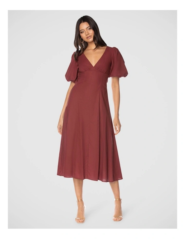Budget π Pilgrim Bonnie Midi π Dress In Burgundy π 3 Budget π Pilgrim Bonnie Midi π Dress In Burgundy π