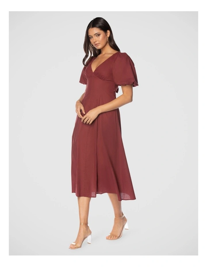 Budget π Pilgrim Bonnie Midi π Dress In Burgundy π 4 Budget π Pilgrim Bonnie Midi π Dress In Burgundy π - Image 2