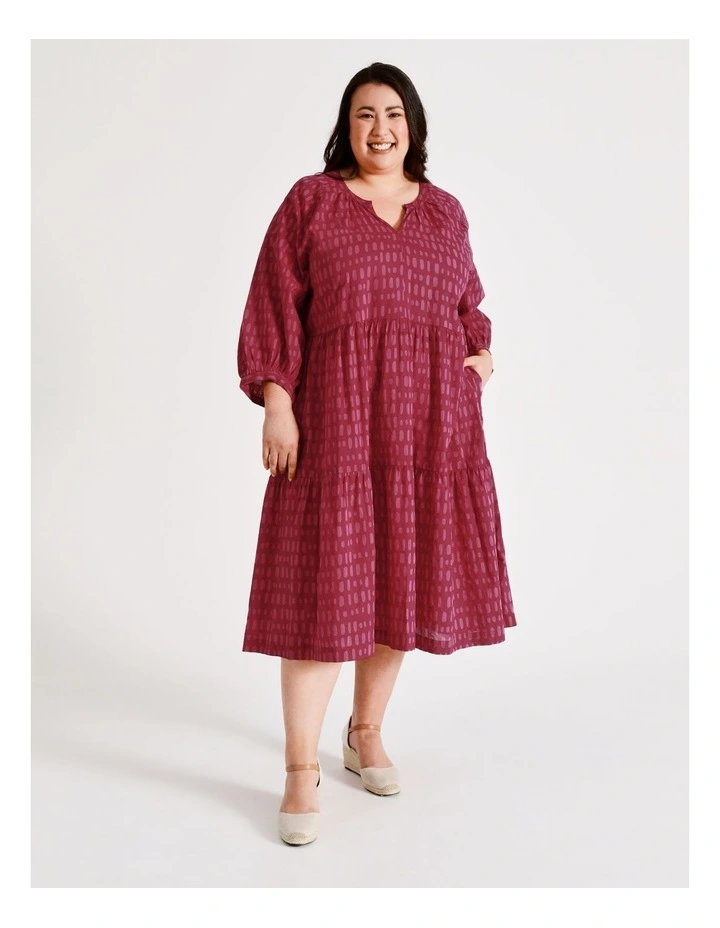 Buy π― Regatta Organic Cotton Tiered 3/4 Sleeve Midi π Dress In Cranberry/Pink β¨ 3 Buy π― Regatta Organic Cotton Tiered 3/4 Sleeve Midi π Dress In Cranberry/Pink β¨