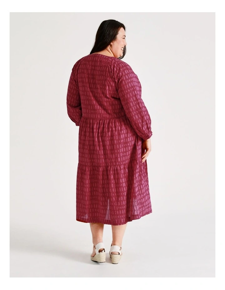Buy π― Regatta Organic Cotton Tiered 3/4 Sleeve Midi π Dress In Cranberry/Pink β¨ 8 Buy π― Regatta Organic Cotton Tiered 3/4 Sleeve Midi π Dress In Cranberry/Pink β¨ - Image 6