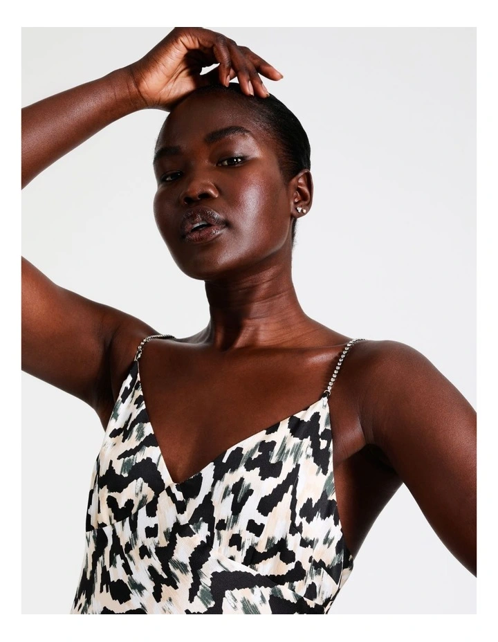 Budget ๐ Wayne Cooper Diamonte Slip ๐ Dress In Abstract Animal ๐ 8 Budget ๐ Wayne Cooper Diamonte Slip ๐ Dress In Abstract Animal ๐ - Image 6