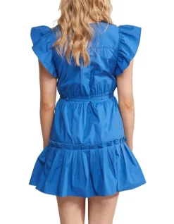 Best deal 🤩 Oxford Claughda Cotton Poplin Mini 👗 Dress In Blue 😉 -Sweetheart Sales Store unnamed file 725