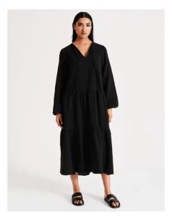 Brand new β Vero Moda Natalie Long Sleeve Cotton π Dress In Black π