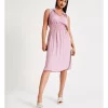 Cheapest 👍 Basque Shirred Waist Recycled Blend Satin Midi 👗 Dress In Mauve 👏 -Sweetheart Sales Store unnamed file 740