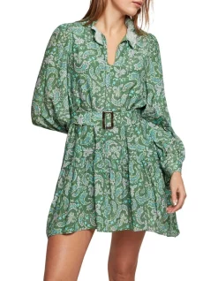 Deals π Oxford Braily Paisley Printed π Dress In Green π