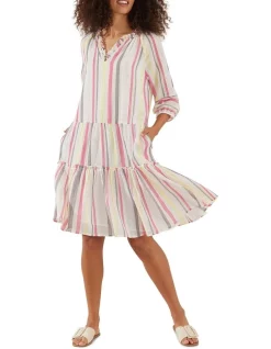 Brand new 😉 Yarra Trail Vivid Stripe 👗 Dress In Multi 🛒