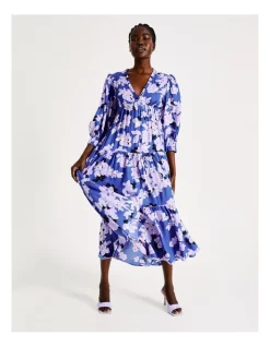 Cheap 🤩 Y.A.S Dala Long 👗 Dress In Dazzling Blue 🛒