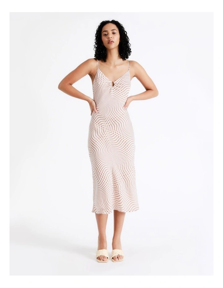 Outlet ๐ Miss Shop Ring Detail ๐จ Hammered Satin Slip Midi ๐ Dress In Brown ๐ 5 Outlet ๐ Miss Shop Ring Detail ๐จ Hammered Satin Slip Midi ๐ Dress In Brown ๐ - Image 3