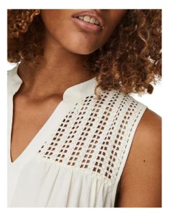 Cheapest ⭐ Vero Moda Loretta Cotton Embroidered Sleeveless 👗 Dress White 🎉 -Sweetheart Sales Store unnamed file 807