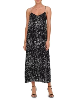 Cheapest 🎁 ONLY Mille Satin Singlet Midi 👗 Dress In Black 💯