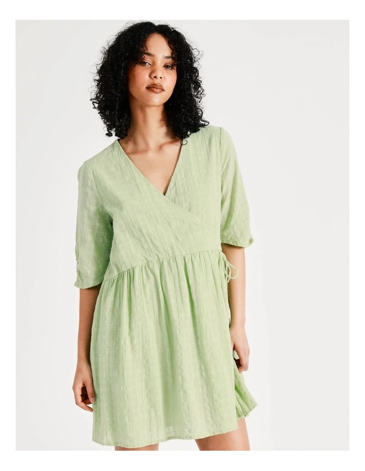 Brand new β€οΈ Vero Moda Louisa V-Neck Cotton π Dress In Nile Green π 3 Brand new β€οΈ Vero Moda Louisa V-Neck Cotton π Dress In Nile Green π