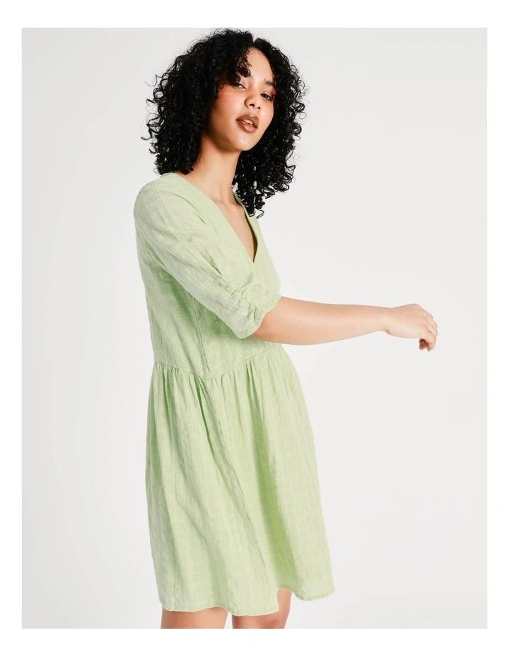 Brand new β€οΈ Vero Moda Louisa V-Neck Cotton π Dress In Nile Green π 9 Brand new β€οΈ Vero Moda Louisa V-Neck Cotton π Dress In Nile Green π - Image 7