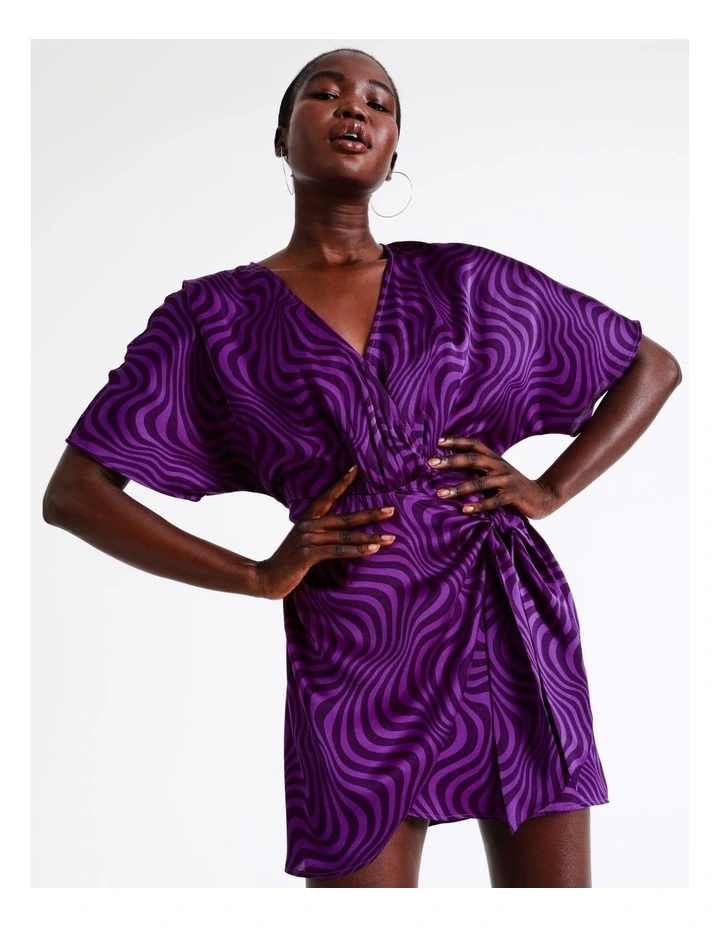Best reviews of β¨ Wayne Cooper Satin Wrap Short Sleeve Mini π Dress In Purple π 4 Best reviews of β¨ Wayne Cooper Satin Wrap Short Sleeve Mini π Dress In Purple π - Image 2