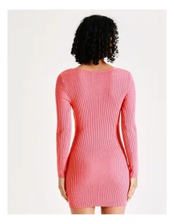 Wholesale 💯 Miss Shop Long Sleeve Twist Back Knit Mini 👗 Dress In Pink ✨ -Sweetheart Sales Store unnamed file 88