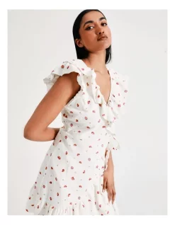 Deals 🤩 Y.A.S Strawba Sleeveless Cotton Wrap 👗 Dress In Eggnog 🔔 -Sweetheart Sales Store unnamed file 893