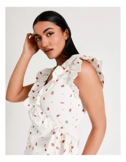 Deals 🤩 Y.A.S Strawba Sleeveless Cotton Wrap 👗 Dress In Eggnog 🔔 -Sweetheart Sales Store unnamed file 896