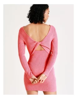 Wholesale 💯 Miss Shop Long Sleeve Twist Back Knit Mini 👗 Dress In Pink ✨ -Sweetheart Sales Store unnamed file 91