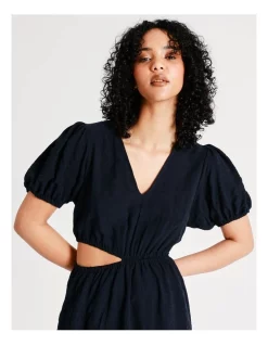 Budget 🌟 Vero Moda Olga Short Sleeve Calf 👗 Dress In Navy Blazer ⭐ -Sweetheart Sales Store unnamed file 913