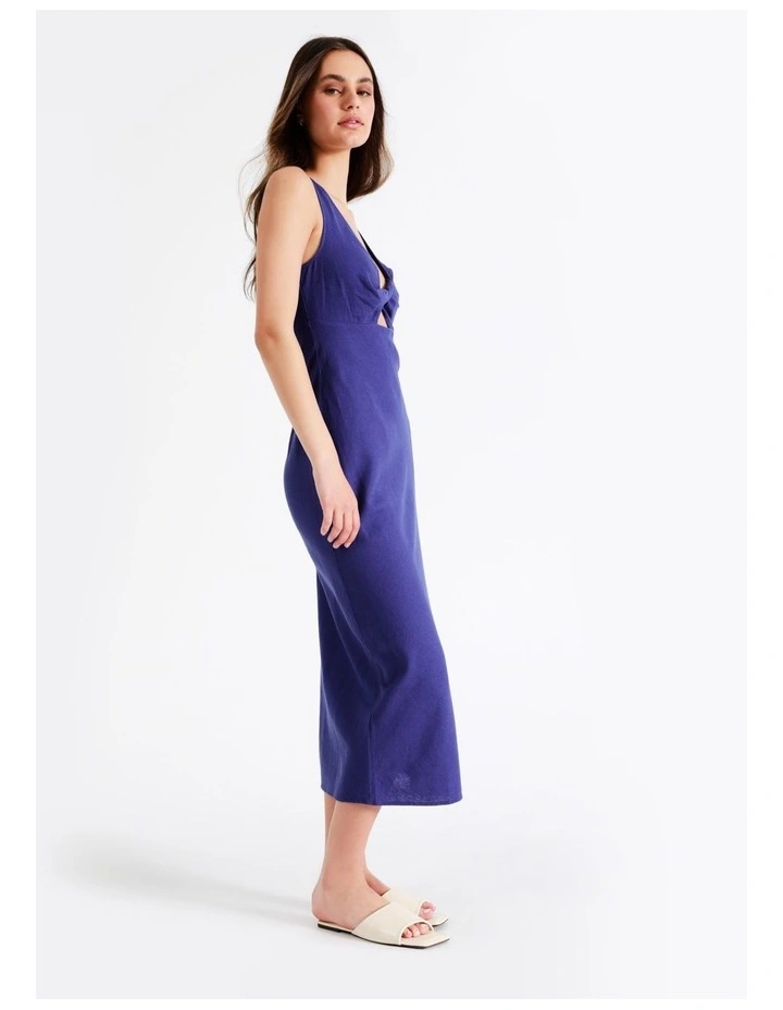Discount π― Miss Shop Linen Knot Detail Midi π Dress In Indigo β¨ 8 Discount π― Miss Shop Linen Knot Detail Midi π Dress In Indigo β¨ - Image 6