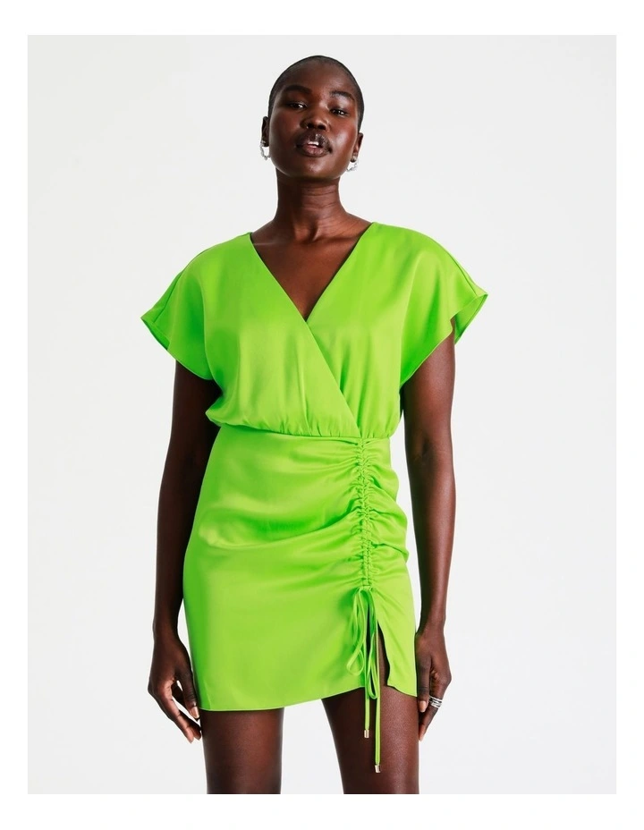 Hot Sale π€© Wayne Cooper Ruched Satin Mini π Dress In Lime β¨ 3 Hot Sale π€© Wayne Cooper Ruched Satin Mini π Dress In Lime β¨