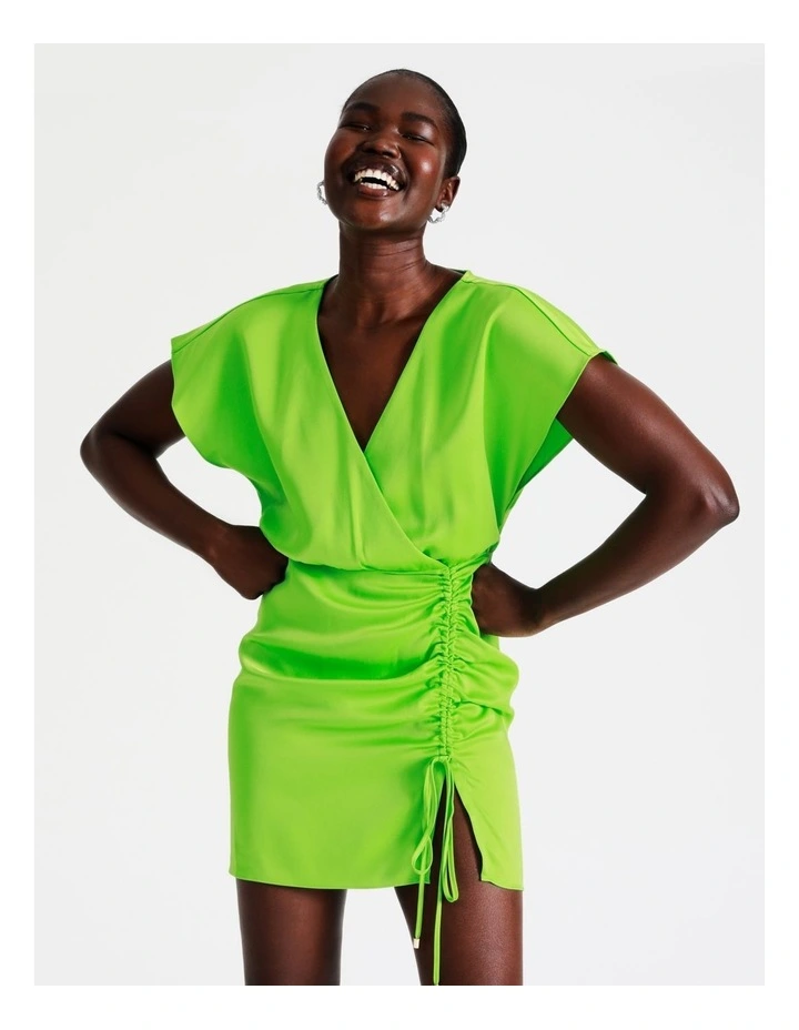 Hot Sale π€© Wayne Cooper Ruched Satin Mini π Dress In Lime β¨ 4 Hot Sale π€© Wayne Cooper Ruched Satin Mini π Dress In Lime β¨ - Image 2