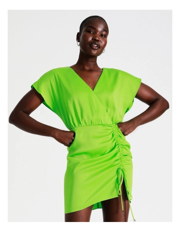 Hot Sale π€© Wayne Cooper Ruched Satin Mini π Dress In Lime β¨ 5 Hot Sale π€© Wayne Cooper Ruched Satin Mini π Dress In Lime β¨ - Image 3
