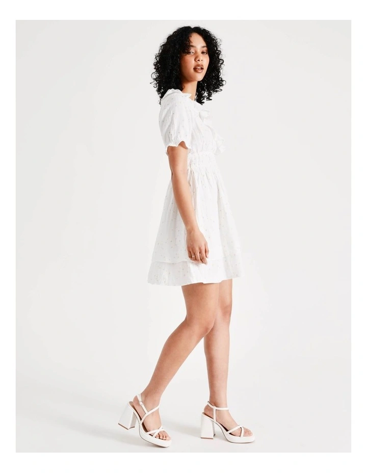Hot Sale π₯ Vero Moda Lara Short Sleeve Cotton π Dress In Snow White Gold Dots β 7 Hot Sale π₯ Vero Moda Lara Short Sleeve Cotton π Dress In Snow White Gold Dots β - Image 5