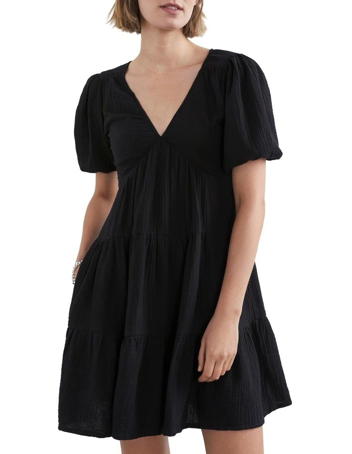 Hot Sale π French Connection Cotton Crinkle Puff Sleeve π Dress In Back β¨ 3 Hot Sale π French Connection Cotton Crinkle Puff Sleeve π Dress In Back β¨