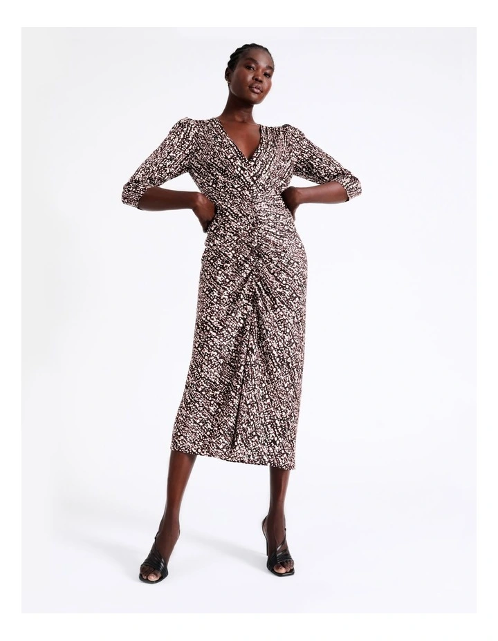 Brand new π― Wayne Cooper Wrap Front Ruched Midi π Dress In Multi π₯ 2 Brand new π― Wayne Cooper Wrap Front Ruched Midi π Dress In Multi π₯